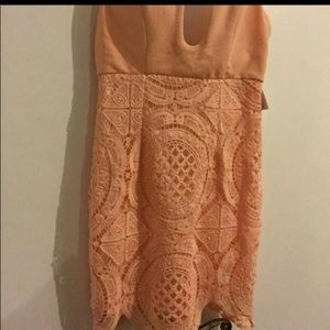 Peach love triangle dress